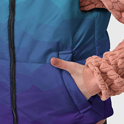 Детский жилет Графический эффект на бирюзово-синего градиенте, цвет: 3D-светло-серый — фото 2