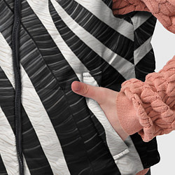 Детский жилет Зебровые полоски на текстуре, цвет: 3D-черный — фото 2