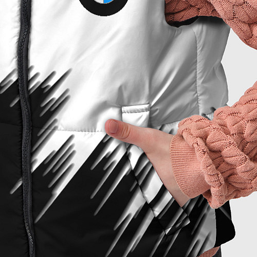 Детский жилет BMW чёрные штрихи текстура / 3D-Черный – фото 5