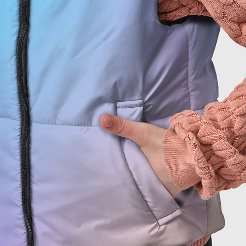 Детский жилет Мягкий разноцветный градиент / 3D-Черный – фото 5