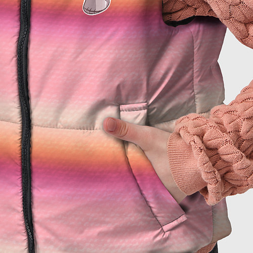 Детский жилет Рука-Вещь: текстура свитера Энид из сериала Уэнсде / 3D-Светло-серый – фото 5