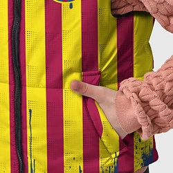 Детский жилет Полосатые цвета футбольного клуба Барселона, цвет: 3D-красный — фото 2