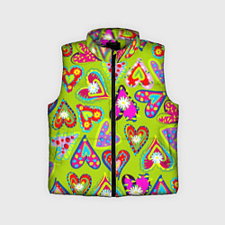 Детский жилет Сердца в мексиканском стиле, цвет: 3D-светло-серый