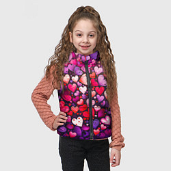 Детский жилет Множество сердец, цвет: 3D-светло-серый — фото 2