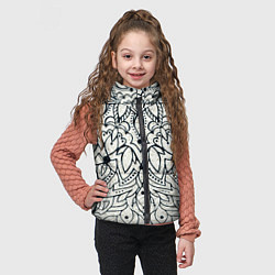 Детский жилет Бежевый узоры мандала, цвет: 3D-светло-серый — фото 2