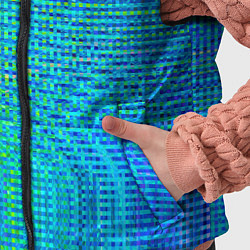Детский жилет Синусоидные волны из квадратиков, цвет: 3D-черный — фото 2