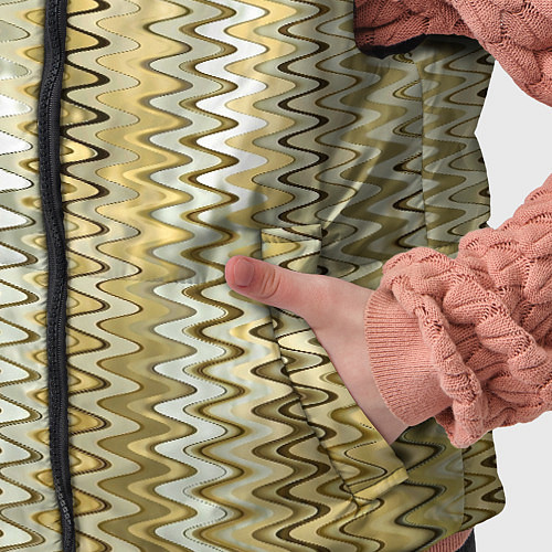 Детский жилет Золотистый волнистый / 3D-Светло-серый – фото 5