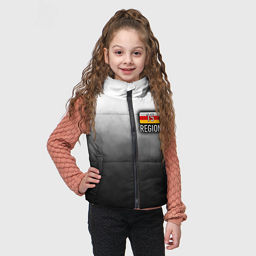 Детский жилет 15 регион на спине / 3D-Красный – фото 3