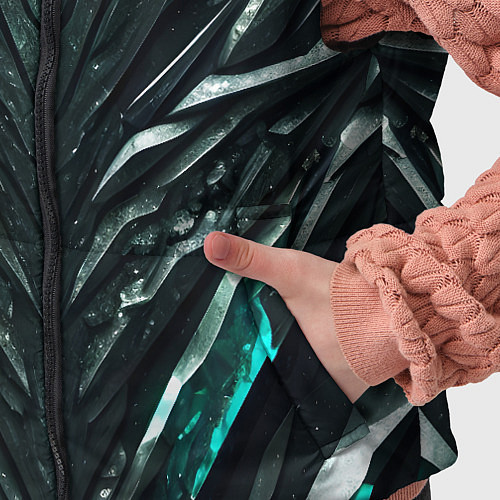 Детский жилет Зелёная малахитовая броня / 3D-Красный – фото 5