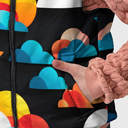 Детский жилет Цветные облака в черном небе, цвет: 3D-черный — фото 2