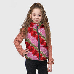 Детский жилет Фон с лилиями и розами, цвет: 3D-черный — фото 2