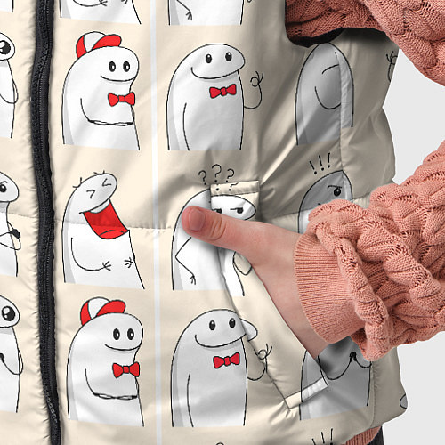 Детский жилет Смешные мемы паттерн / 3D-Черный – фото 5