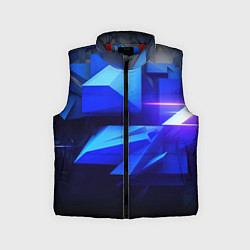 Детский жилет Black blue background abstract, цвет: 3D-красный