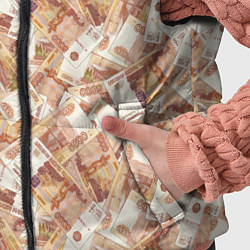 Детский жилет Деньги - купюры в 5 тысяч рублей, цвет: 3D-светло-серый — фото 2