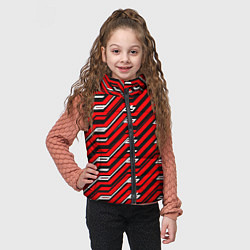 Детский жилет Киберпанк узор красный и чёрный, цвет: 3D-черный — фото 2