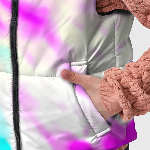 Детский жилет Trapt текстура градиент неоновые краски / 3D-Светло-серый – фото 5