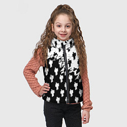 Детский жилет Billie Eilish pattern black, цвет: 3D-черный — фото 2