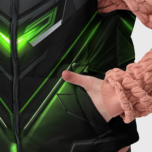 Детский жилет Green and black abstract style / 3D-Черный – фото 5