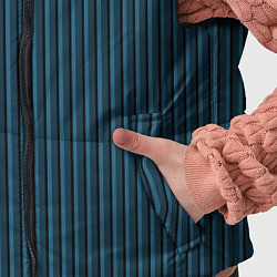 Детский жилет Тёмно-бирюзовый в полоску, цвет: 3D-светло-серый — фото 2