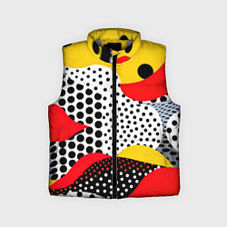 Детский жилет Вихревая иллюзия, цвет: 3D-светло-серый