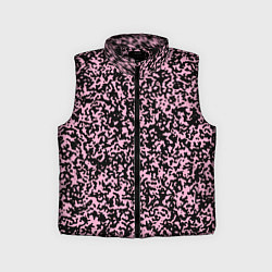 Детский жилет Чёрно-розовый пятнистый