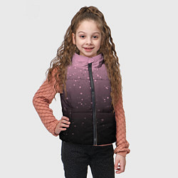 Детский жилет Градиент тёмный розовый брызги, цвет: 3D-черный — фото 2