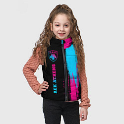Детский жилет AEK Athens - neon gradient по-вертикали, цвет: 3D-черный — фото 2