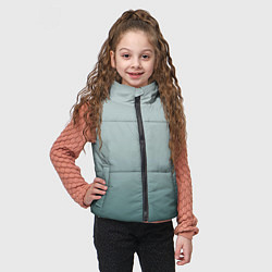 Детский жилет Градиент светлый серо-бирюзовый, цвет: 3D-светло-серый — фото 2