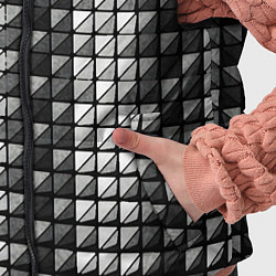 Детский жилет Чёрно-белые квадраты, цвет: 3D-светло-серый — фото 2