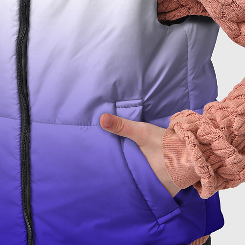 Детский жилет Градиент белый ультрамарин / 3D-Светло-серый – фото 5