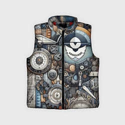 Детский жилет Механистический паттерн - авангард нейросеть, цвет: 3D-красный