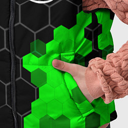 Детский жилет BYD green sport hexagon, цвет: 3D-черный — фото 2