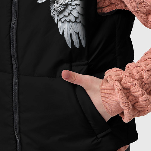 Детский жилет Skulls and Wings Mechanic / 3D-Светло-серый – фото 5