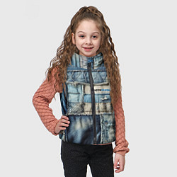 Детский жилет Patchwork denim - vogue, цвет: 3D-светло-серый — фото 2