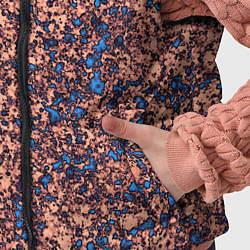 Детский жилет Абстракция земляной с голубым свечением, цвет: 3D-светло-серый — фото 2