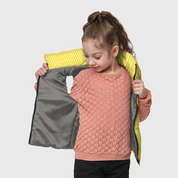 Детский жилет Жёлтый имитация сетки паттерн, цвет: 3D-светло-серый — фото 2