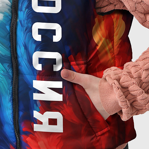 Детский жилет Россия триколор флаг / 3D-Черный – фото 5