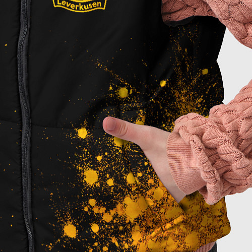 Детский жилет Bayer 04 - gold gradient вертикально / 3D-Черный – фото 5