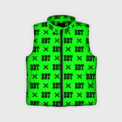Детский жилет BBT logo green steel, цвет: 3D-черный