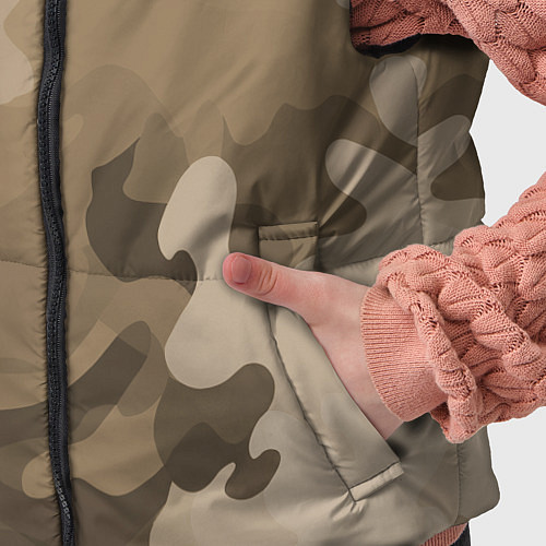 Детский жилет Камуфляж сепия / 3D-Светло-серый – фото 5