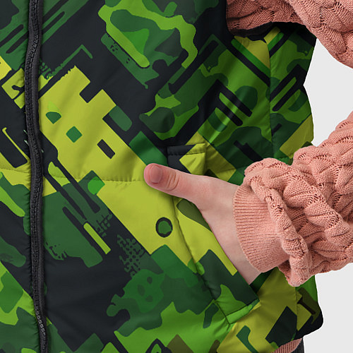 Детский жилет Camouflage - pattern ai art / 3D-Черный – фото 5