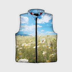 Детский жилет Ромашковое поле, цвет: 3D-красный