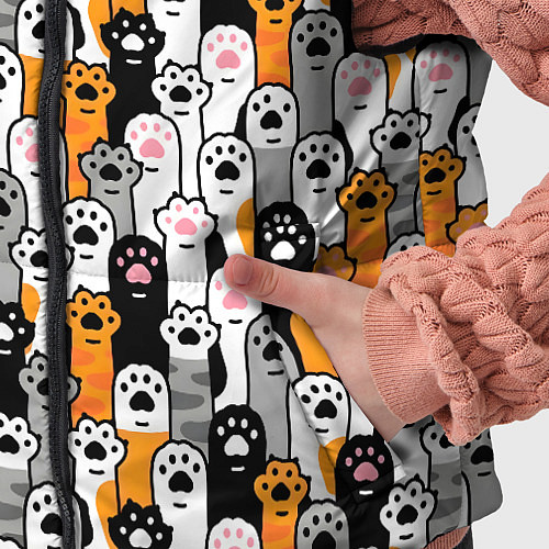 Детский жилет Кошачьи лапы / 3D-Красный – фото 5