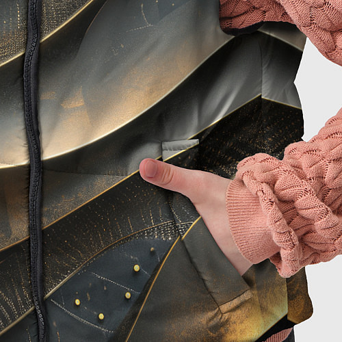 Детский жилет Лакшери текстура с узорами / 3D-Черный – фото 5