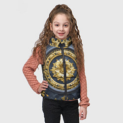 Детский жилет Объемные золотые классические узоры, цвет: 3D-красный — фото 2