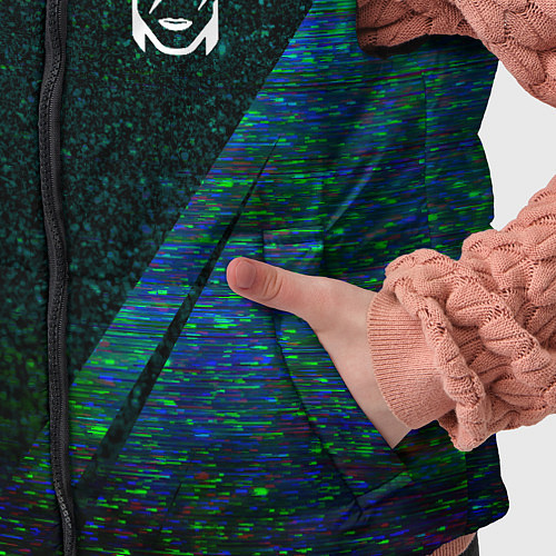 Детский жилет David Bowie glitch blue / 3D-Черный – фото 5