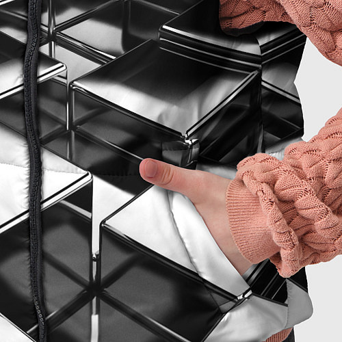 Детский жилет Хромированная абстракция / 3D-Светло-серый – фото 5