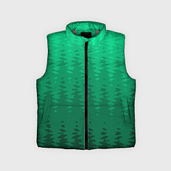 Детский жилет Зелёный абстрактный градиент, цвет: 3D-светло-серый