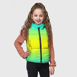 Детский жилет Кислотный градиент, цвет: 3D-черный — фото 2