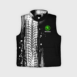 Детский жилет Шкода - следы от шин